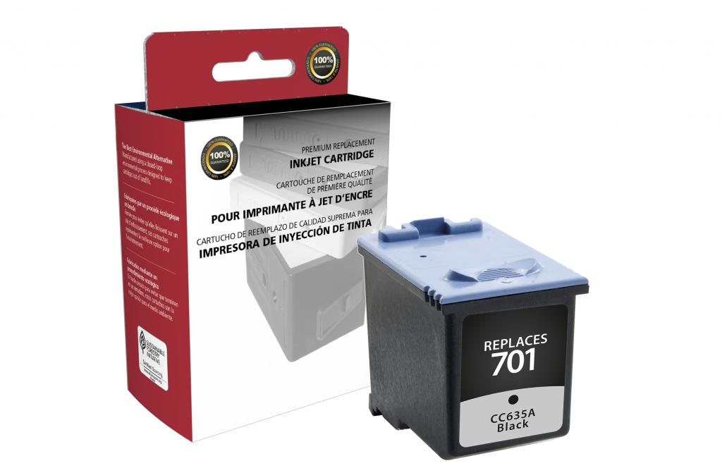 Black Ink Cartridge for HP CCC635A (HP 701)