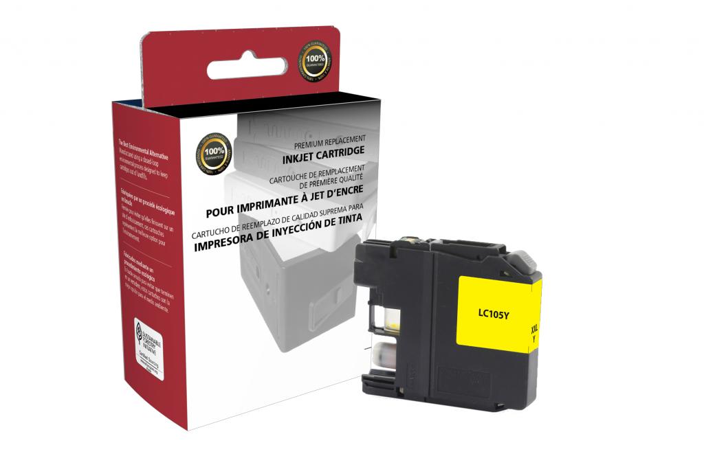 Super High Yield Yellow Ink Cartridge for Brother LC105XXL