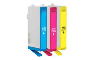 Cyan, Magenta, Yellow Ink Cartridges for HP 564XL 3-Pack
