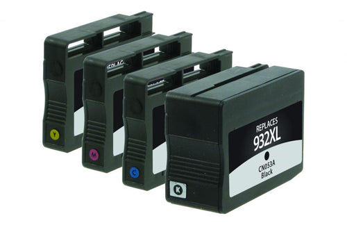 High Yield Black, Cyan, Magenta, Yellow Ink Cartridges for HP 932XL/HP 933 4-Pack