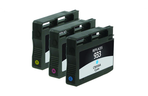 Cyan, Magenta, Yellow Ink Cartridges for HP 933 3-Pack