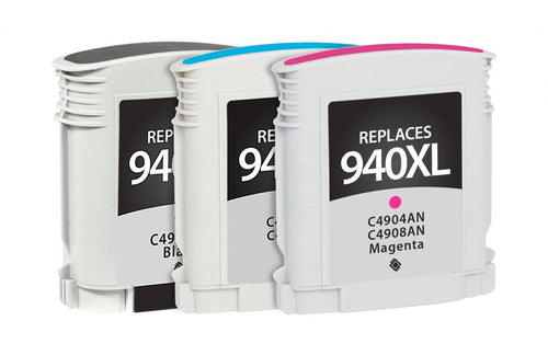 High Yield Cyan, Magenta, Yellow Ink Cartridges for HP 940XL 3-Pack